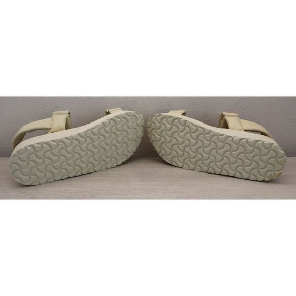 Papillio x Birkenstock Women's EUR 39 US 8 Ecru Leather Theda Wedge Sandals - Picture 4 of 13